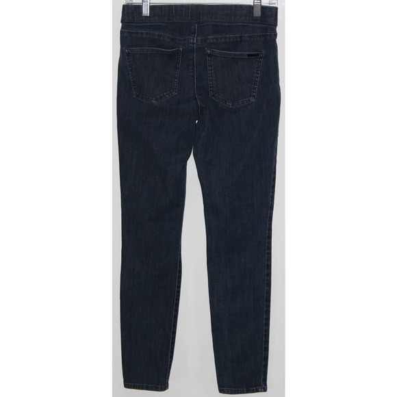 White House Black Market WHBM Blue Casual Elastic Leggings Jeans Size 4 Long 4L - Picture 2 of 2